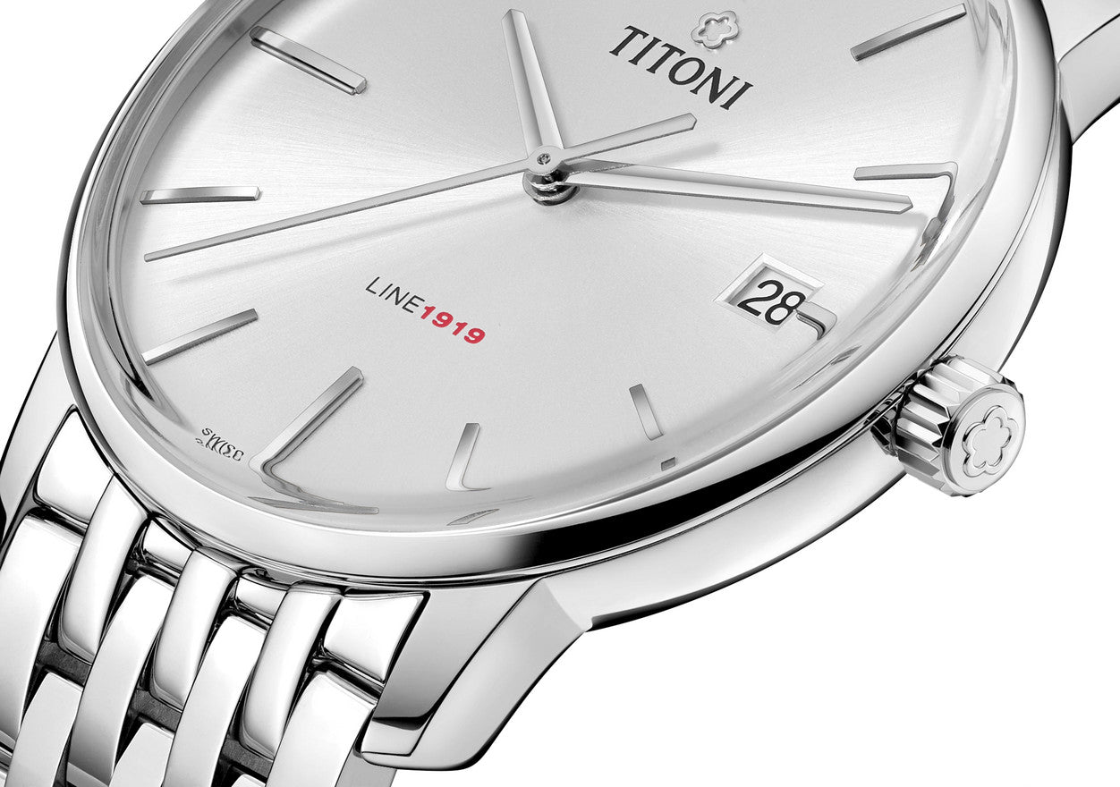 Titoni Line 1919 Silver (40mm) 83919 S-575