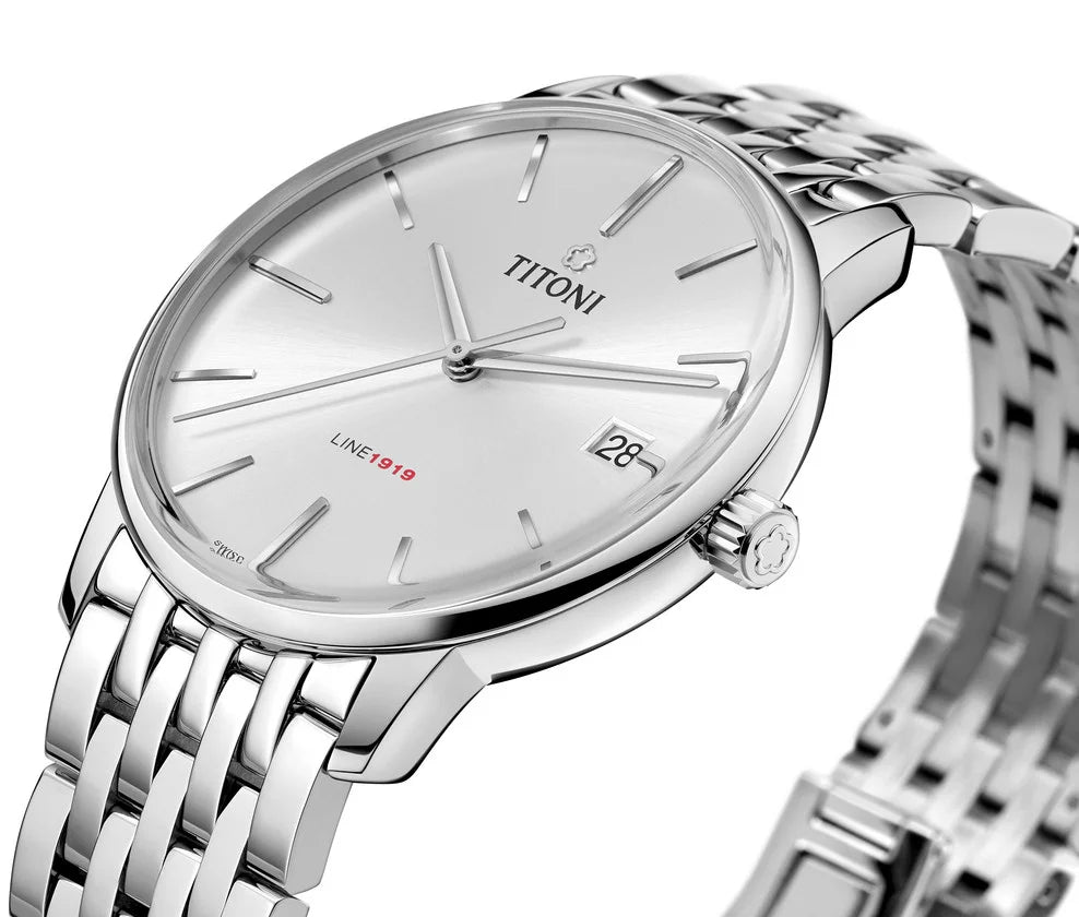 Titoni Line 1919 Silver (40mm) 83919 S-575