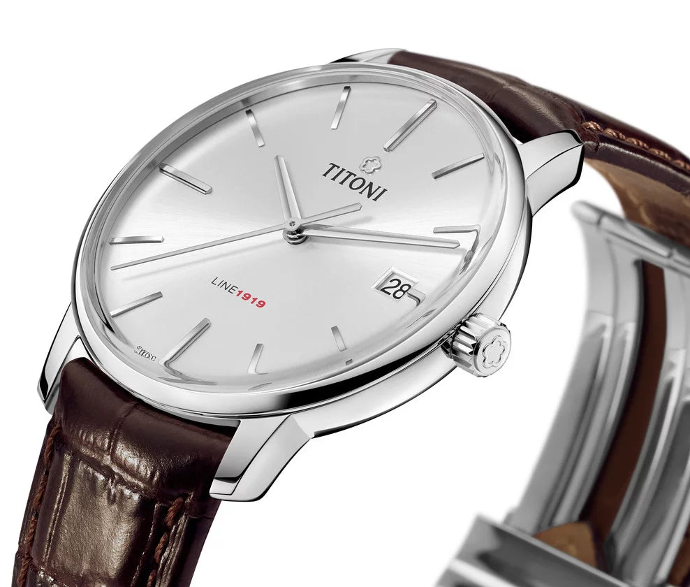 Titoni Line 1919 Silver (40mm) 83919 S-ST-575