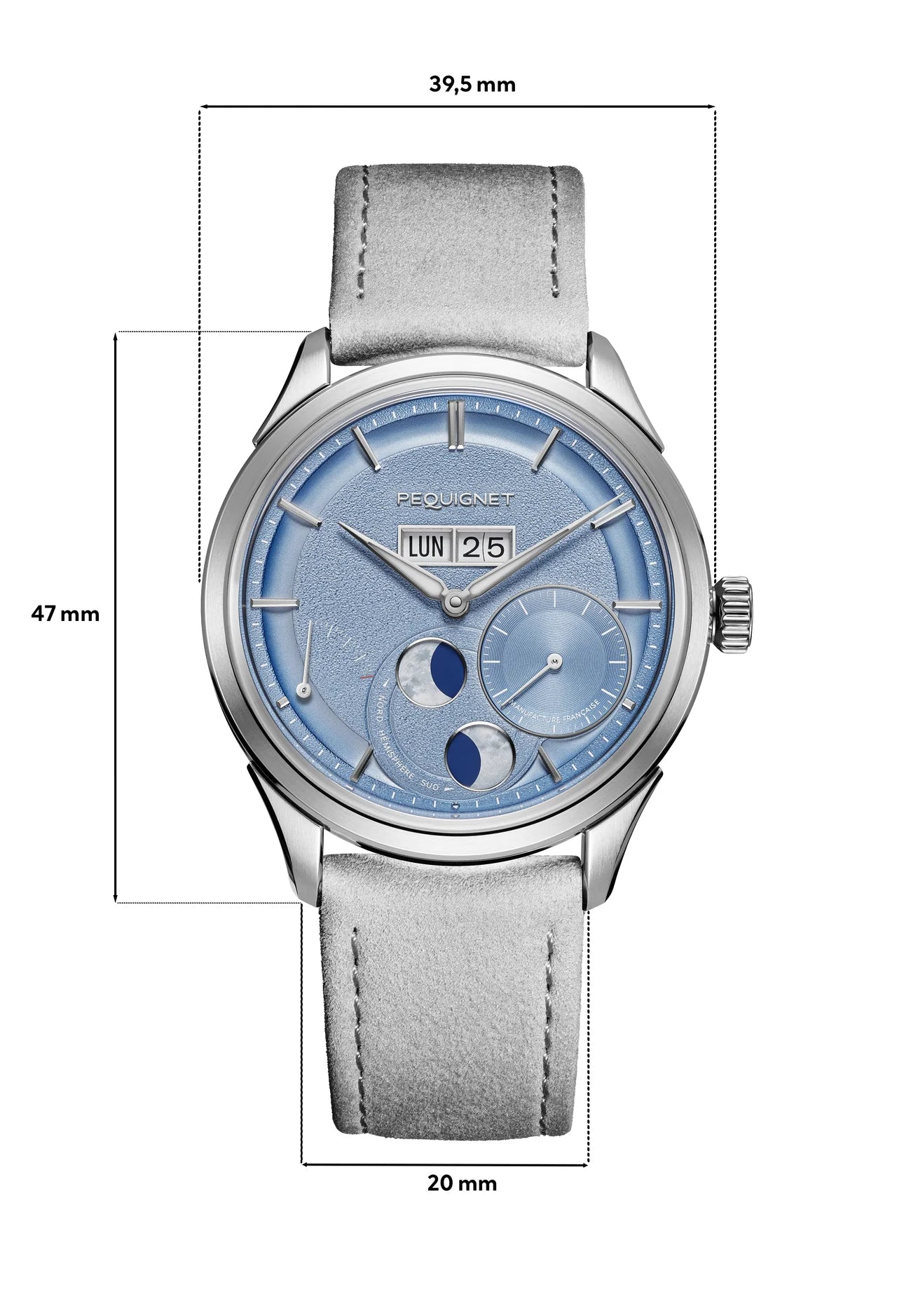 Pequignet Royale Paris Icy Blue Moon Phase (39.5mm) 9100613
