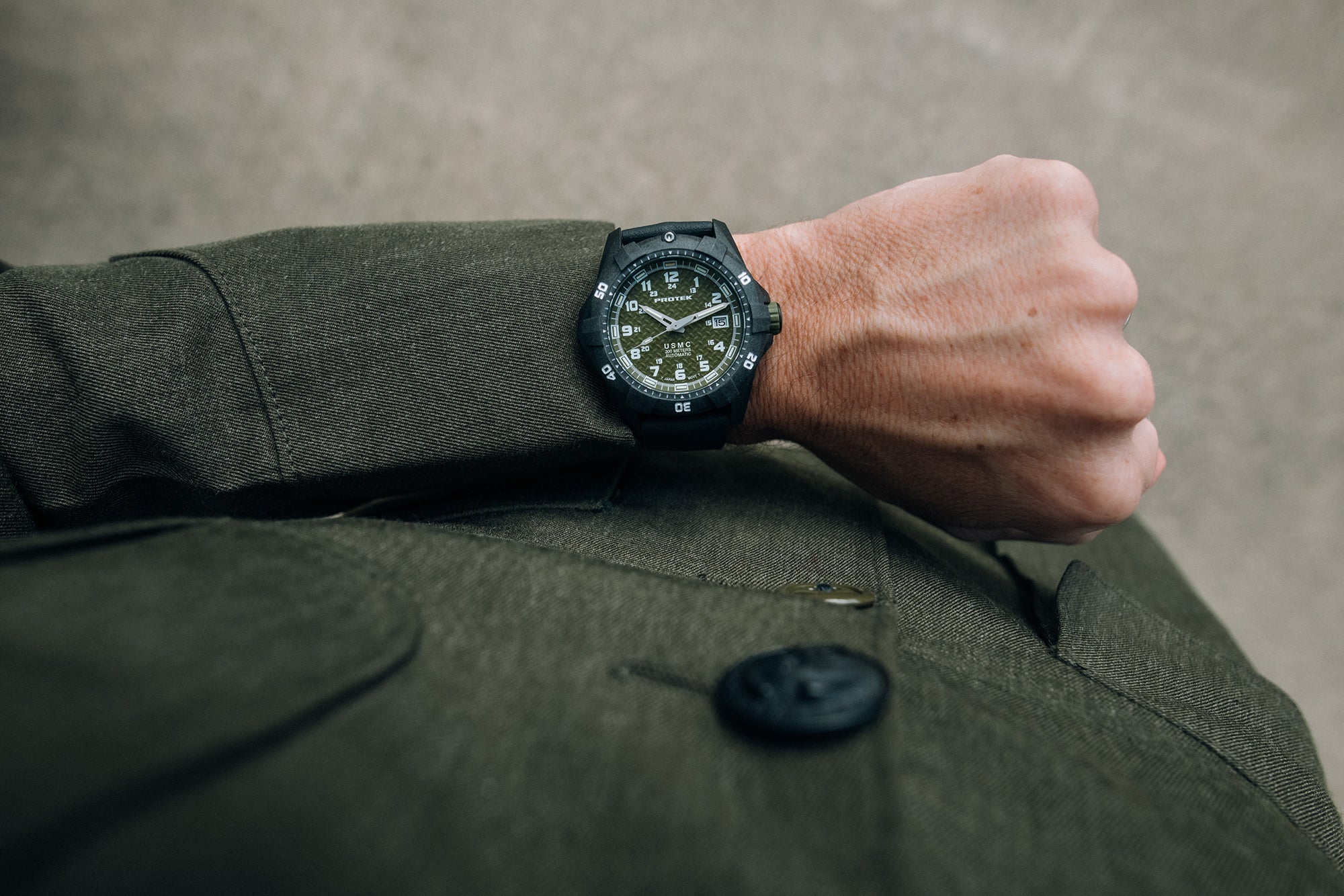 ProTek USMC Carbon Composite Automatic Dive Watch (42mm) PT1215