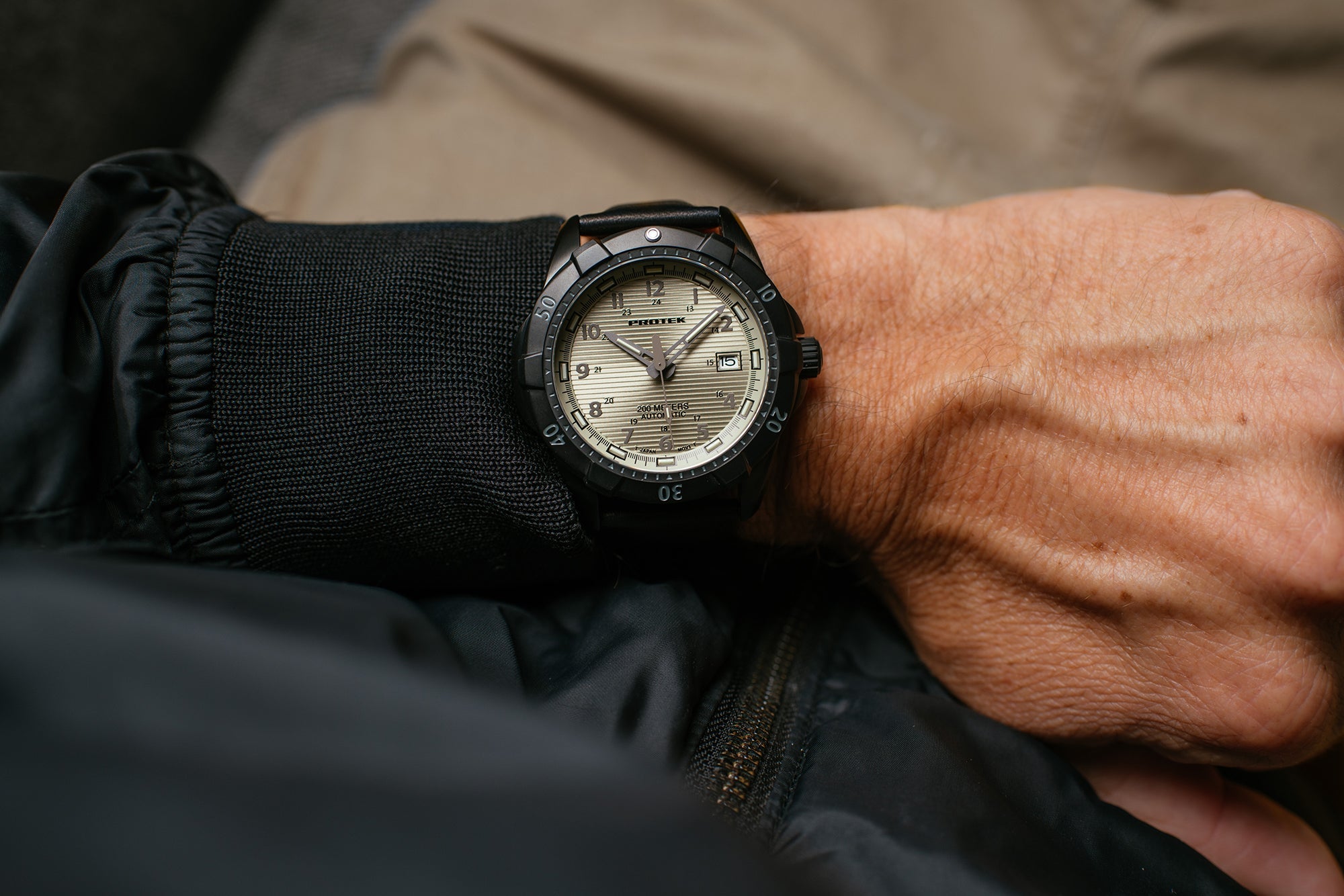 ProTek Automatic Black Steel Dive Watch (42mm) PT2217