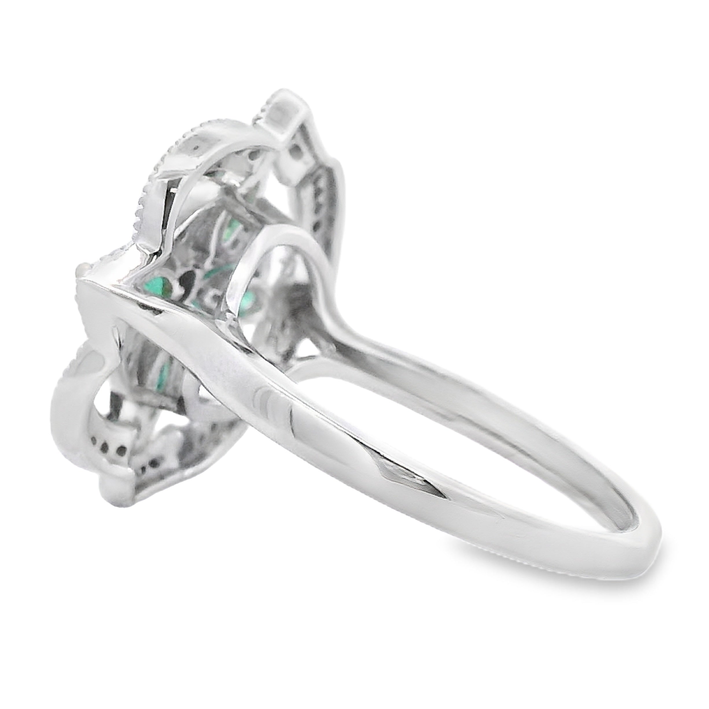 .69ct Emerald Diamond Ring 14KT White Gold
