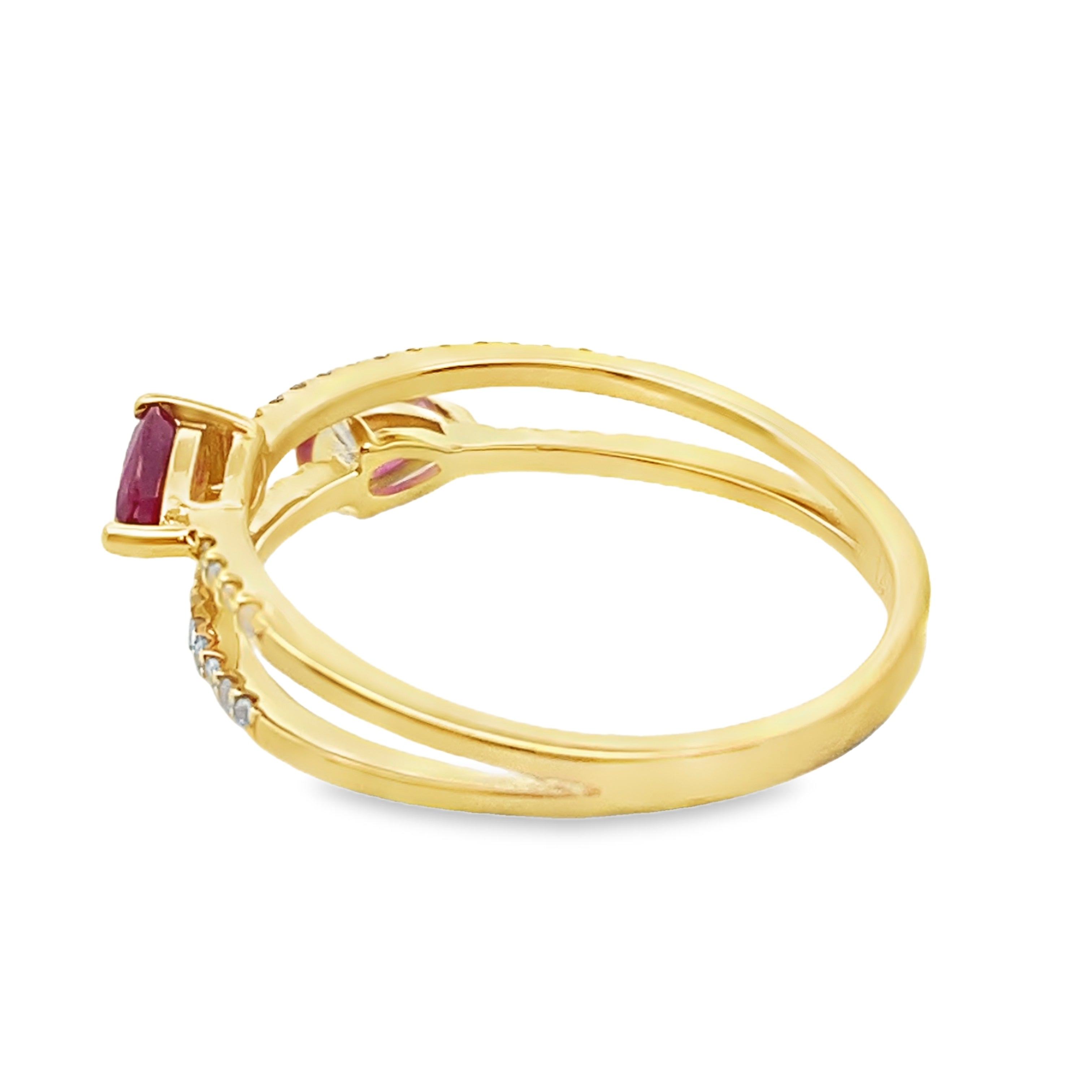 .62ct Ruby Diamond Ring 14KT Yellow Gold