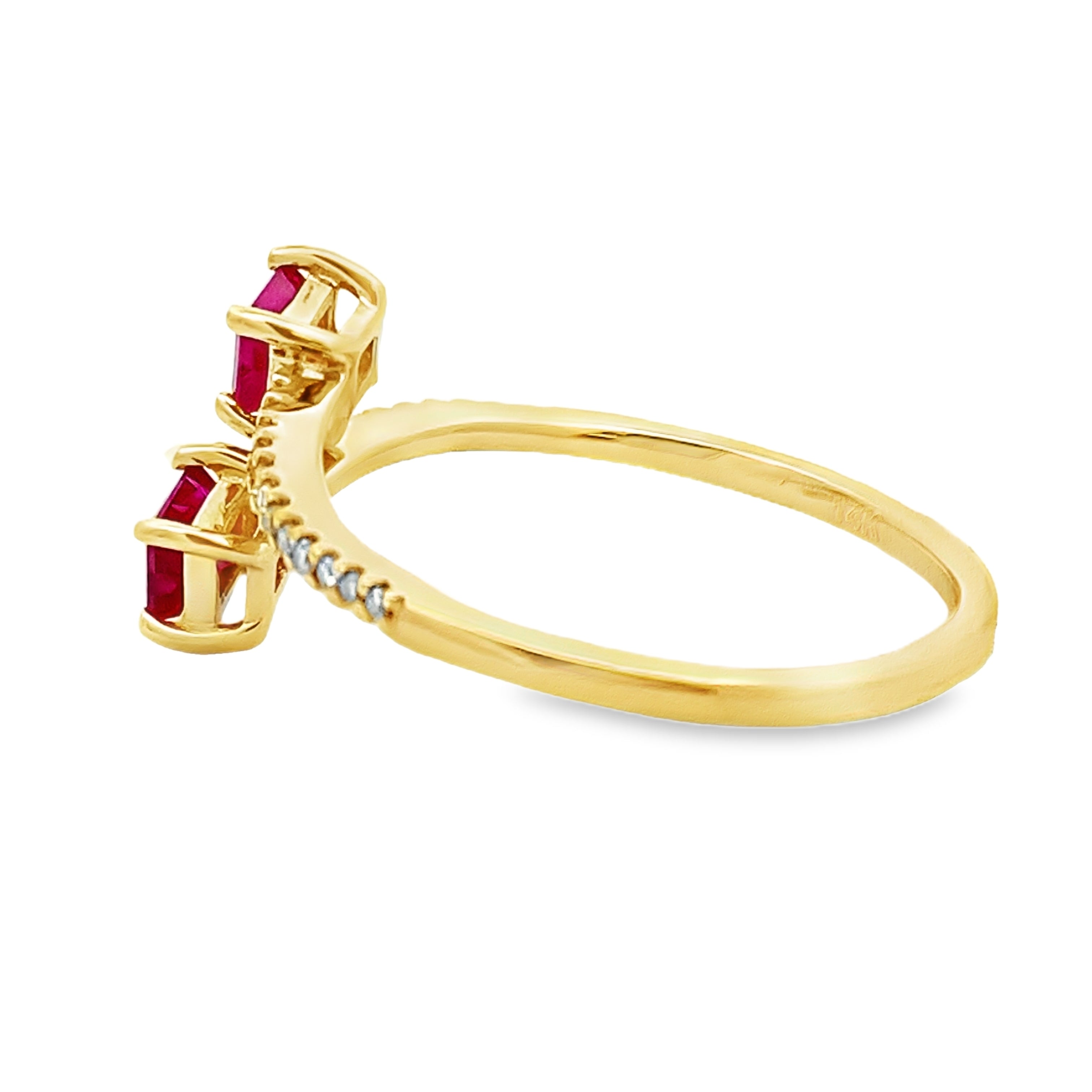 .57ct Ruby Diamond Ring 14KT Yellow Gold