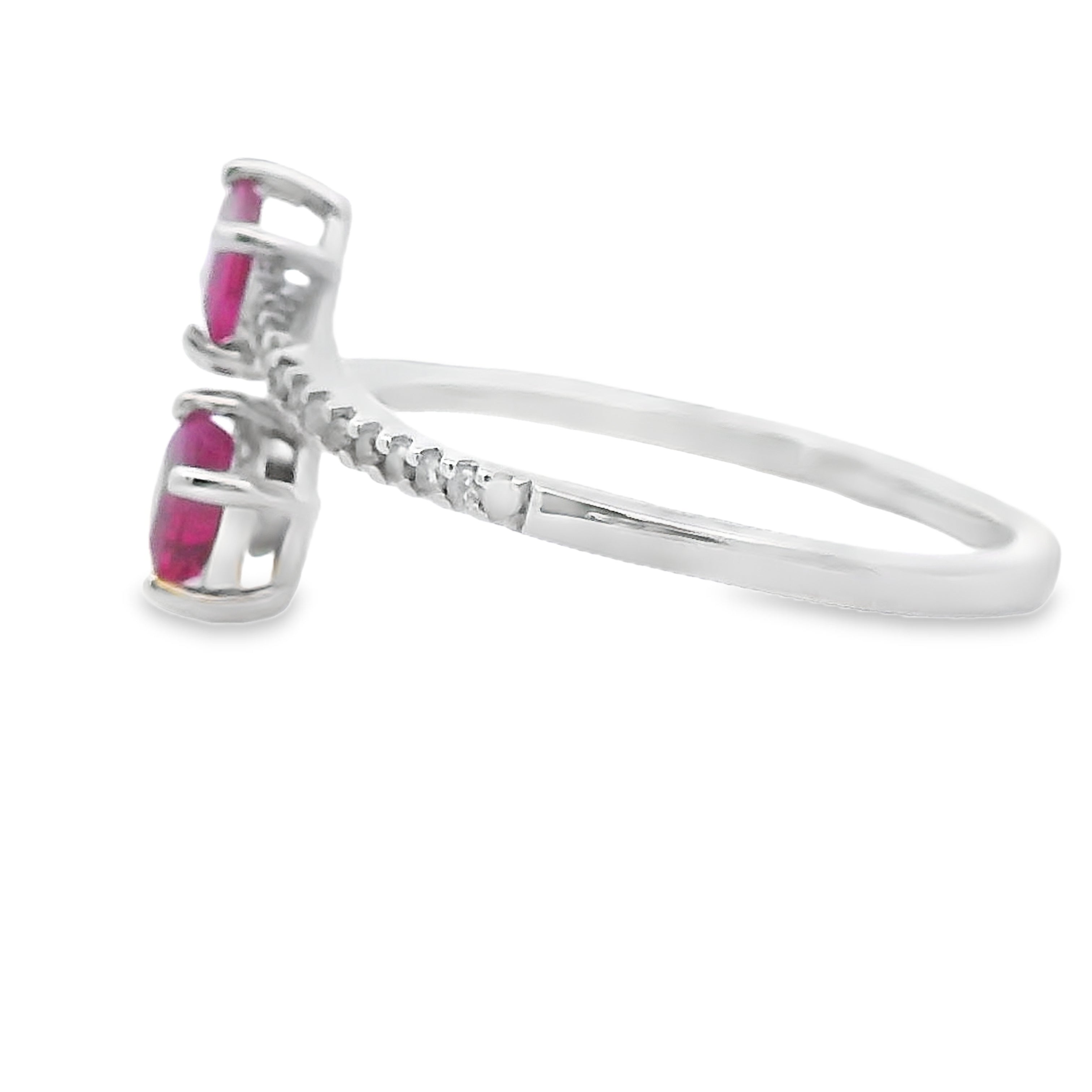 .57ct Ruby Diamond Ring 14KT White Gold