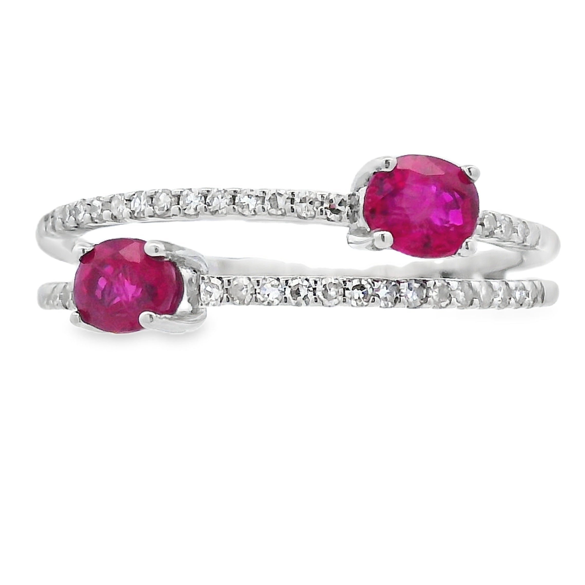 .59ct Ruby Diamond Ring 14KT White Gold