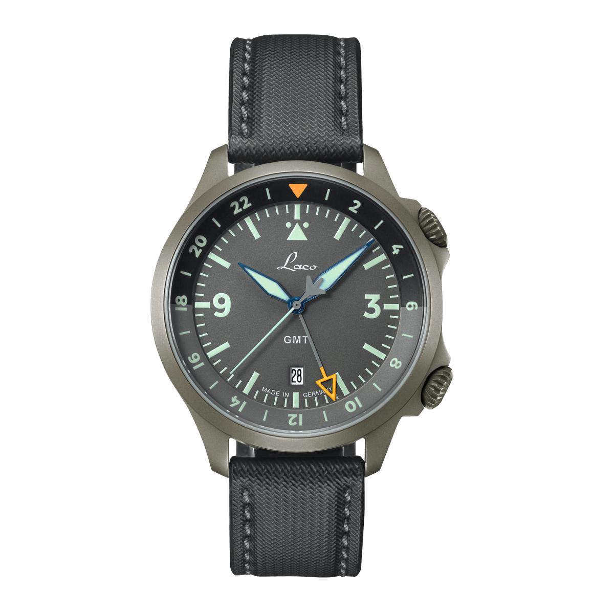 Laco Pilot Watch Frankfurt GMT Grau (43mm) Automatic 862121.2