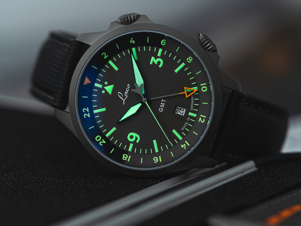 Laco Pilot Watch Frankfurt GMT Grau (43mm) Automatic 862121.2