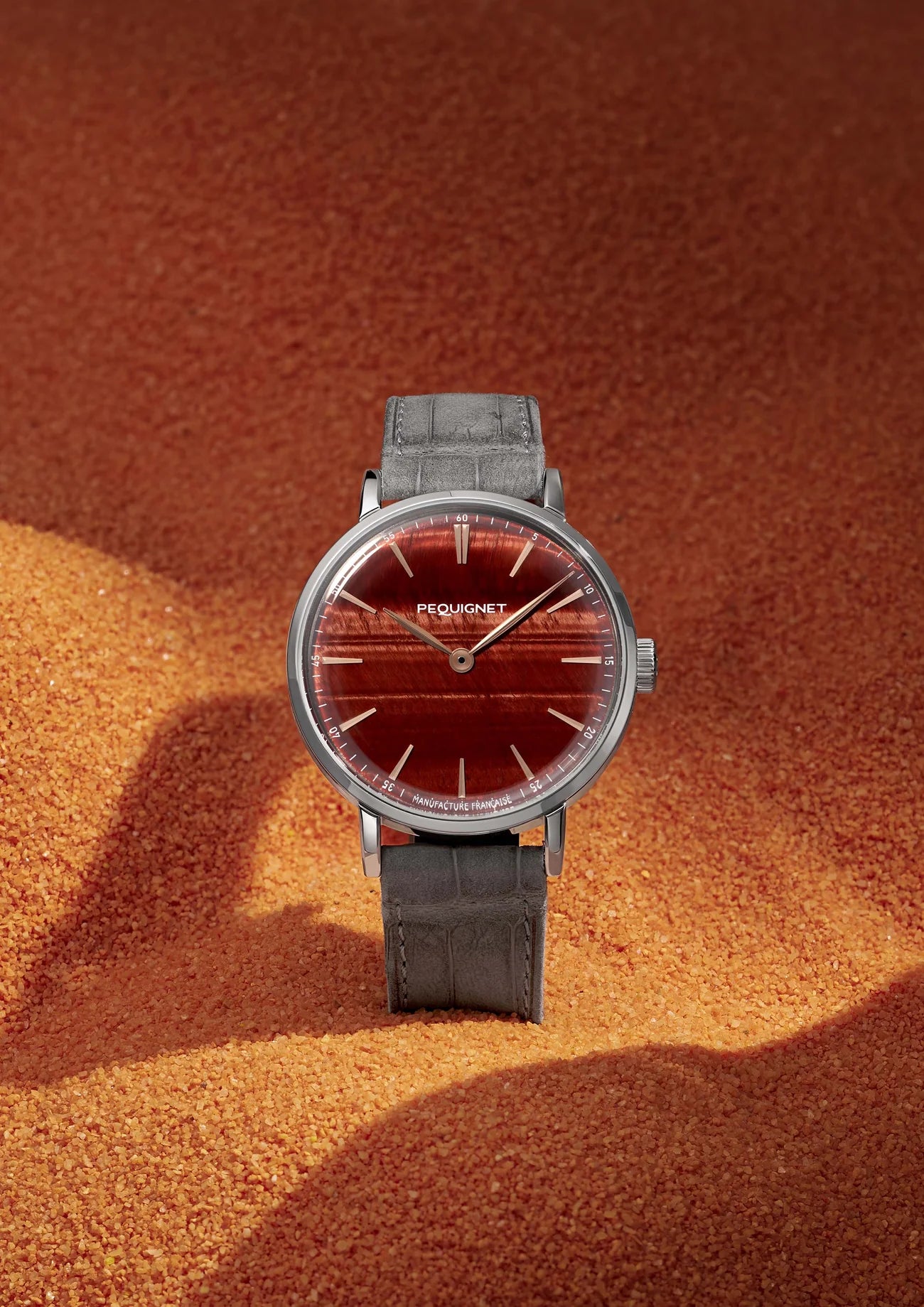 Pequignet Attitude Tiger's Eye Steel (39mm) 9060263