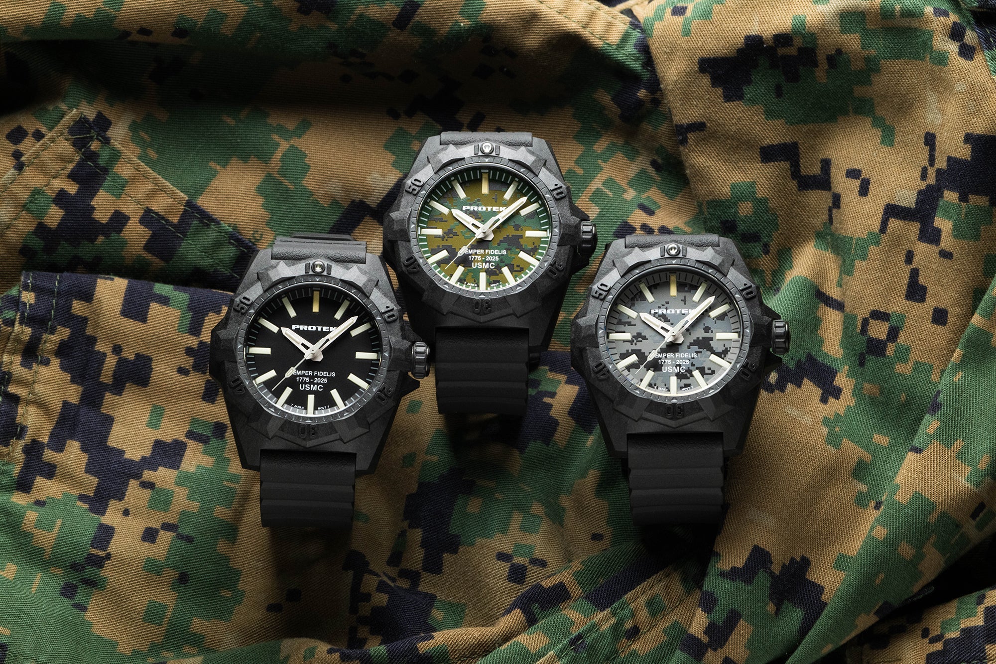 ProTek USMC 250th Anniversary Agressor Carbon Dive Watch (45mm) PT4105SFC