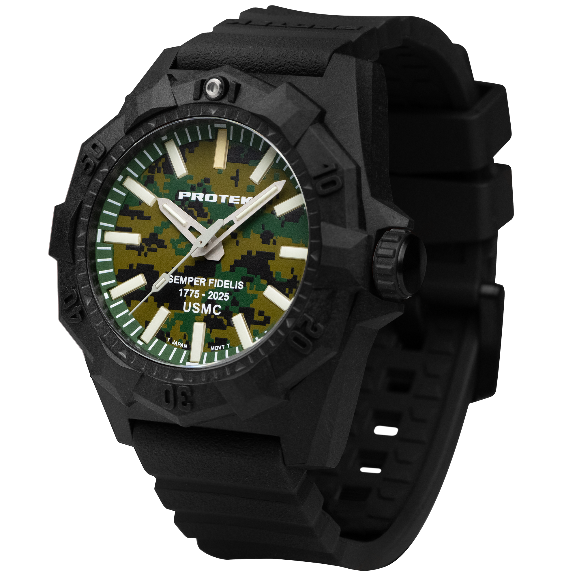 ProTek USMC 250th Anniversary Agressor Carbon Dive Watch (45mm) PT4105SFC