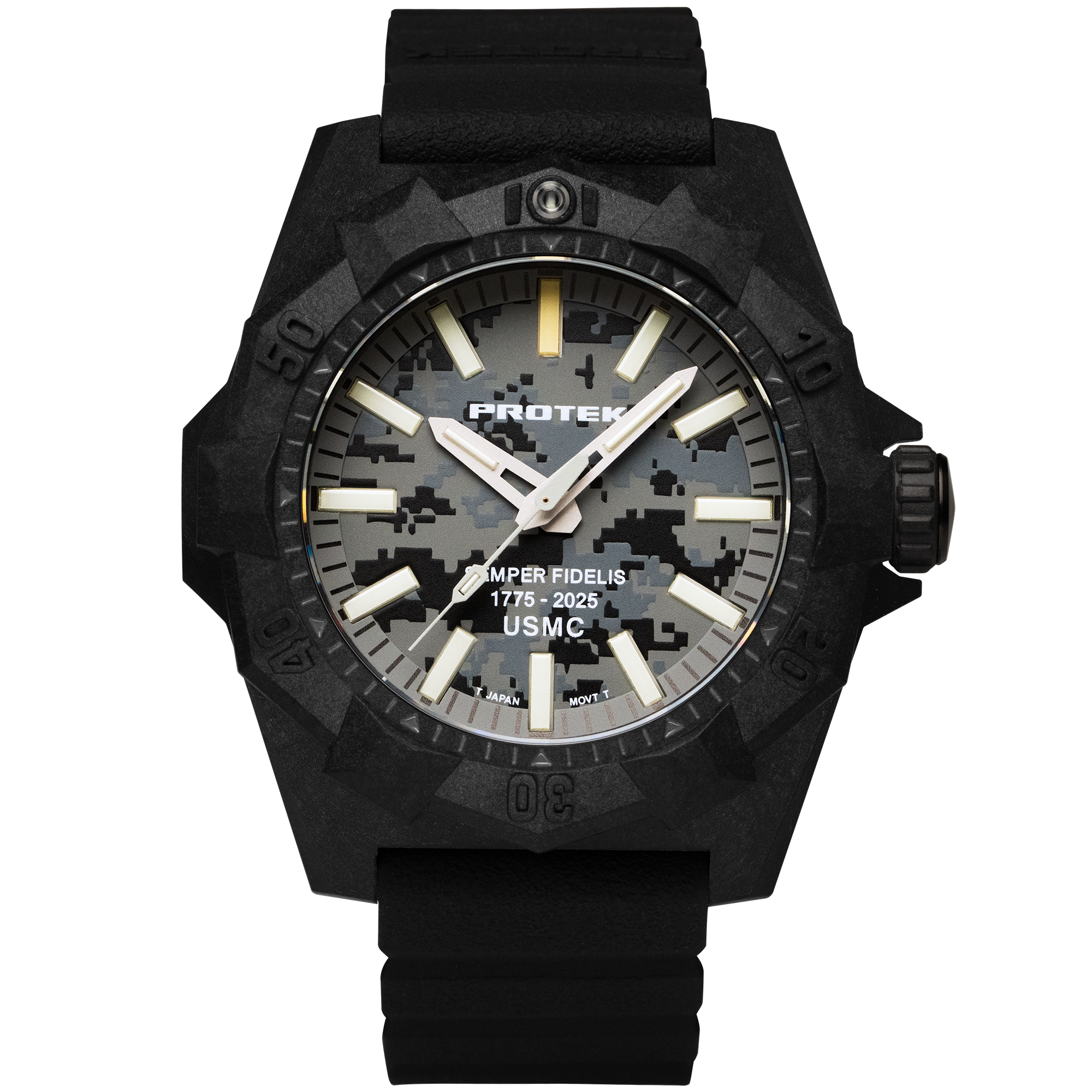 ProTek USMC 250th Anniversary Agressor Carbon Dive Watch (45mm) PT4109SFC