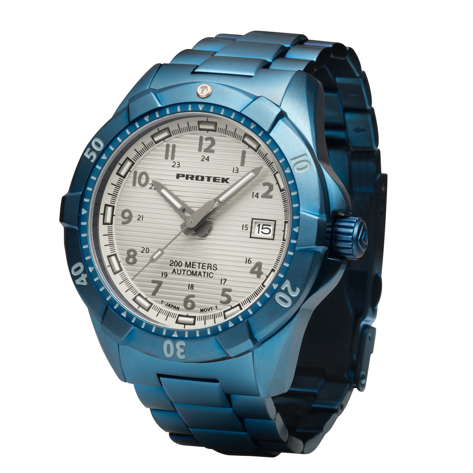 ProTek Automatic Blue Steel Dive Watch (42mm) PT2213BR