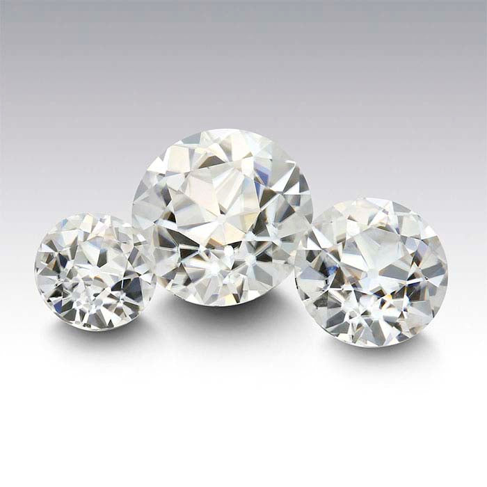 Charles & Colvard® Forever One™ Moissanite Round Old European Cut Faceted Stone, Near Colorless