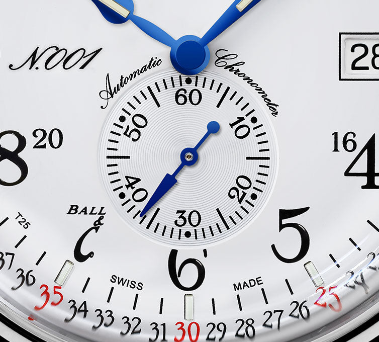 BALL Trainmaster Railroad Standard 130 Years (40mm) NM3888D-S4CJ-WH