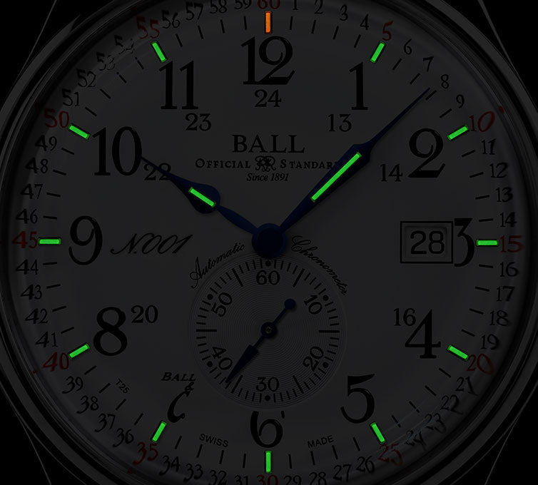 BALL Trainmaster Railroad Standard 130 Years (40mm) NM3888D-S4CJ-WH