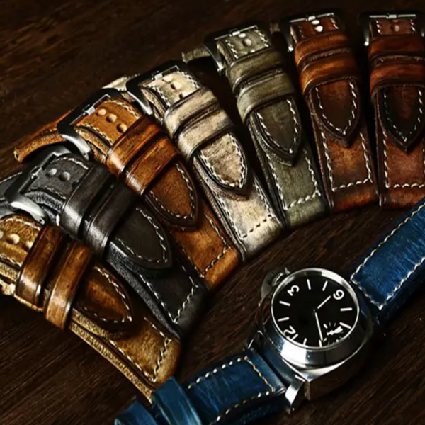 BLESS n°32 vB22 Analog watch belt 22mm Waterproof BLACK Leather