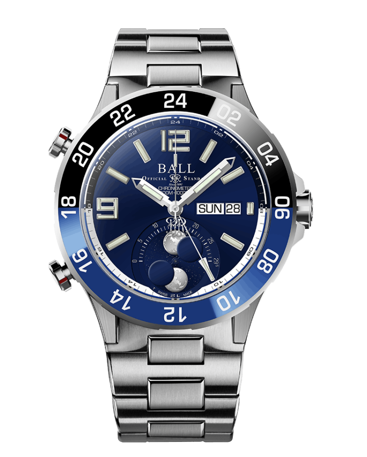 BALL Roadmaster Marine GMT Moon Phase (42mm) DG3220A-S8C