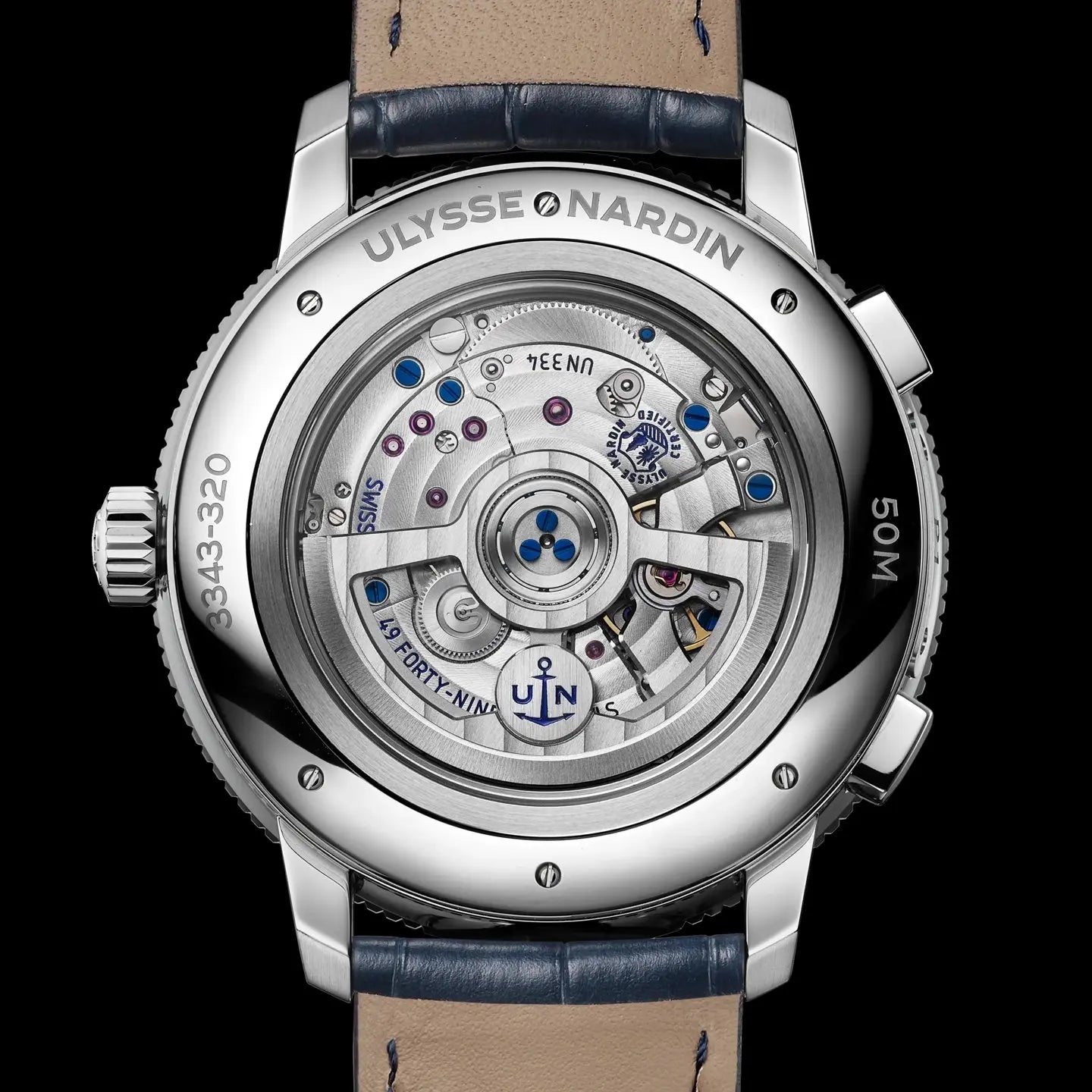 ULYSSE NARDIN MARINE TORPILLEUR  DUAL TIME ((44mm) 3343-320-3A/1A