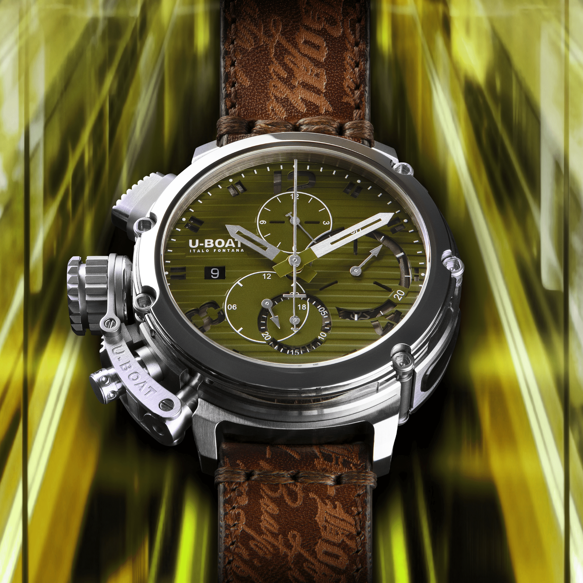 U-BOAT CHIMERA CHRONO SS VERDE  (46mm) REF. 9591