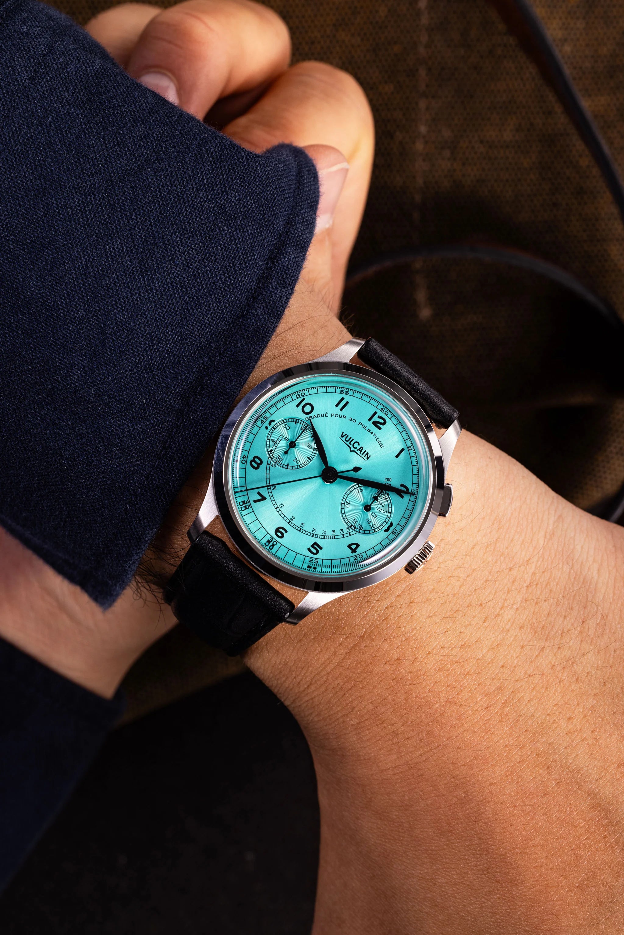 Vulcain Monopusher Heritage Turquoise (39mm) 650167A38