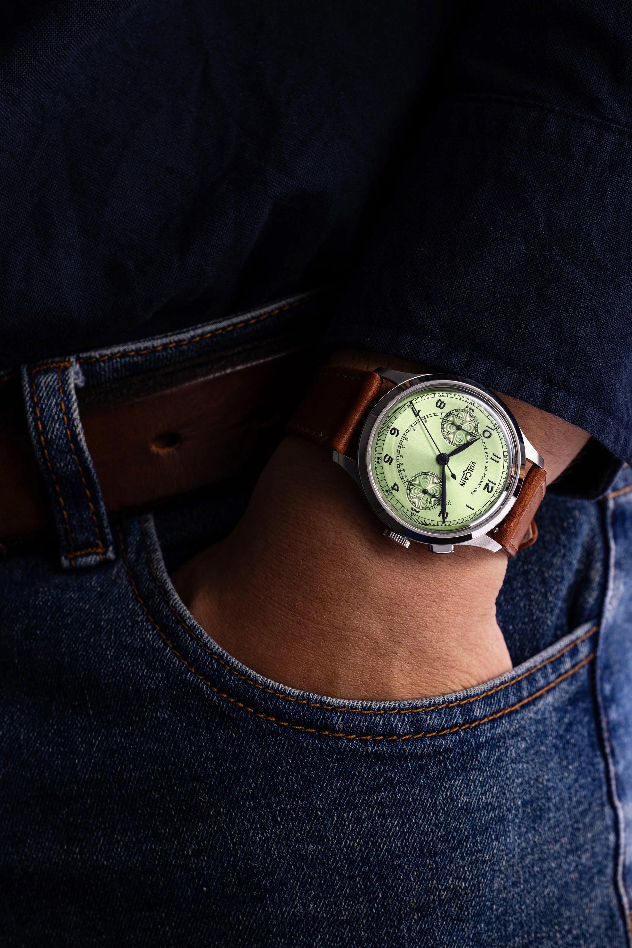 Vulcain Monopusher Heritage Green (39mm) 650167A98