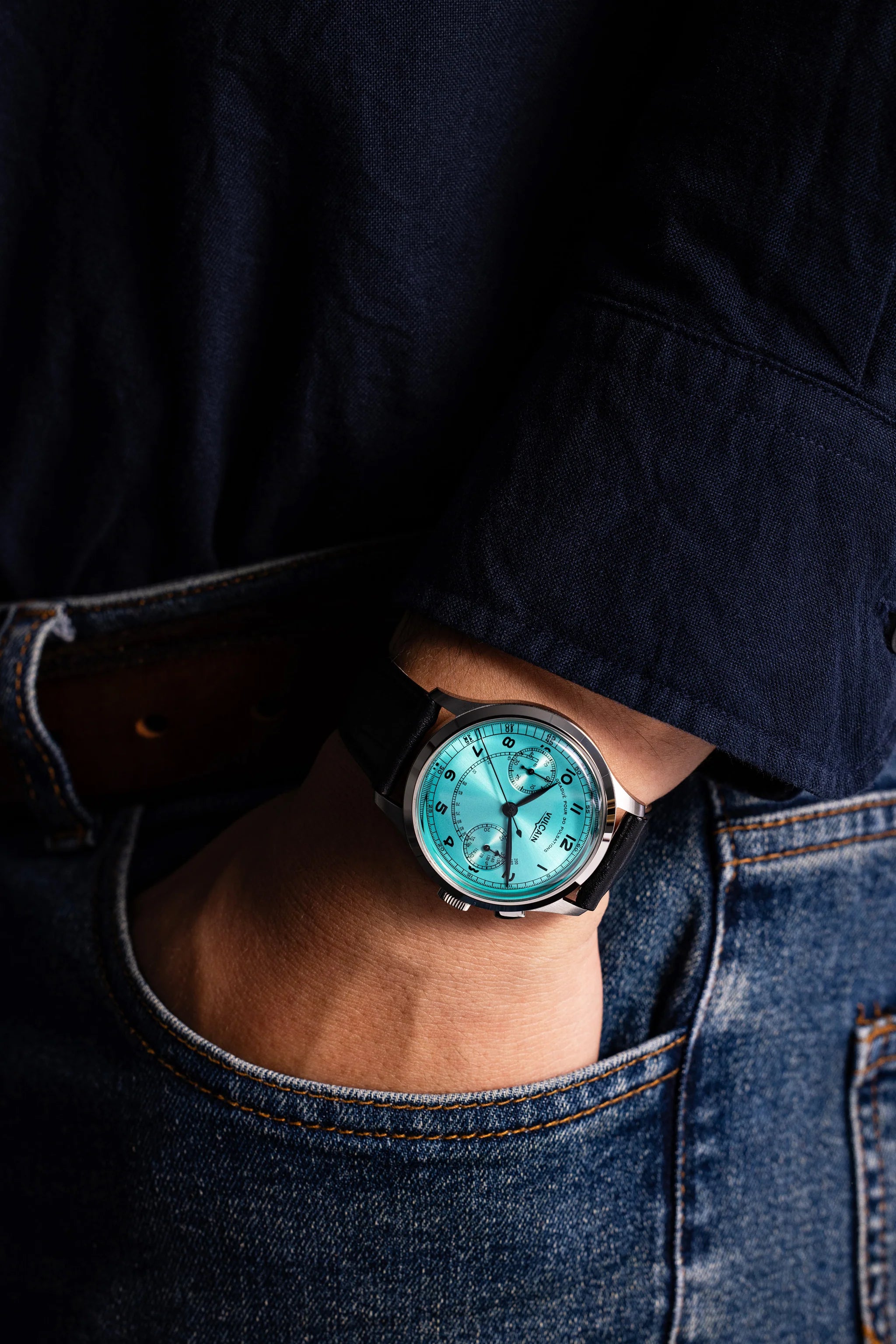 Vulcain Monopusher Heritage Turquoise (39mm) 650167A38