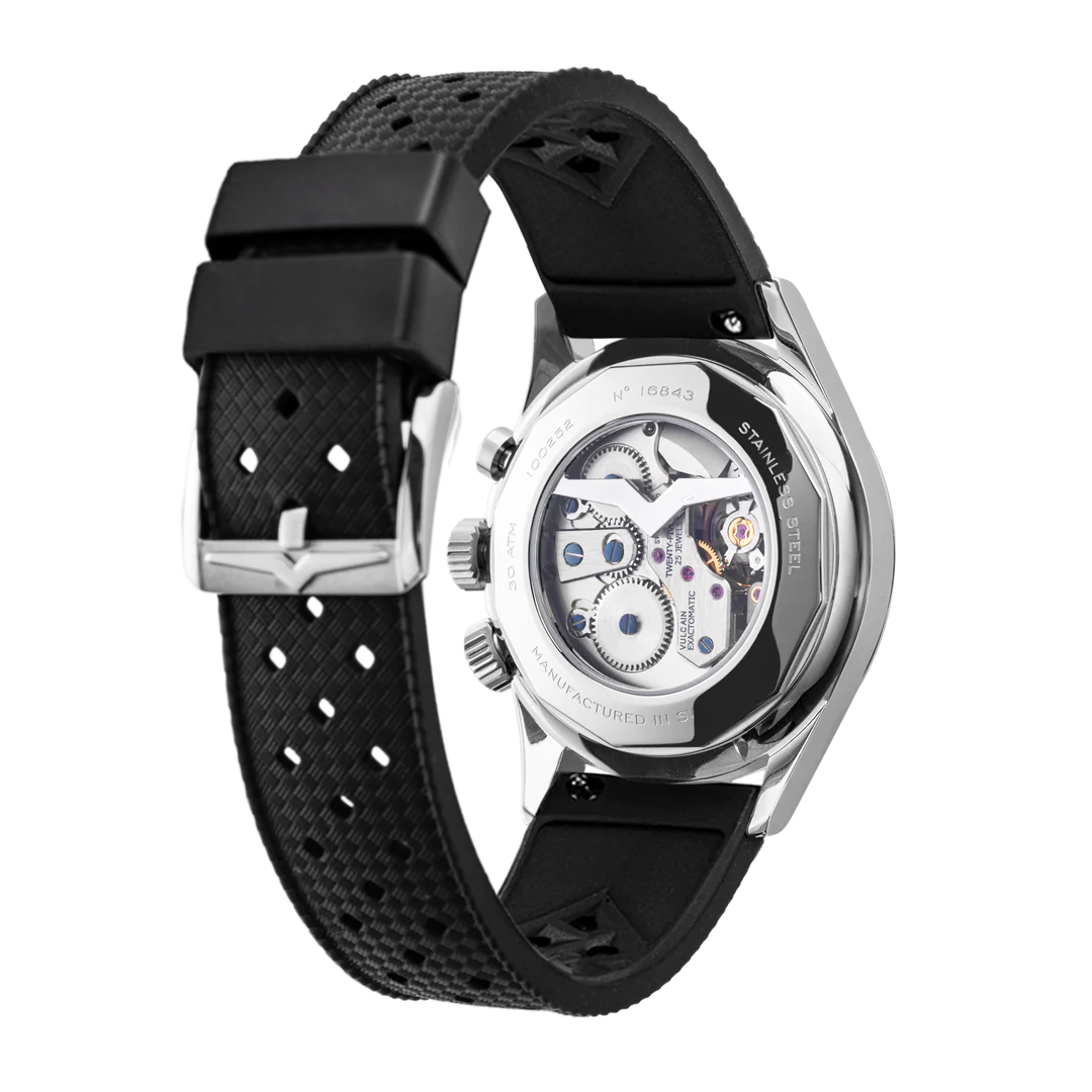 Vulcain Nautical Black White Luminova