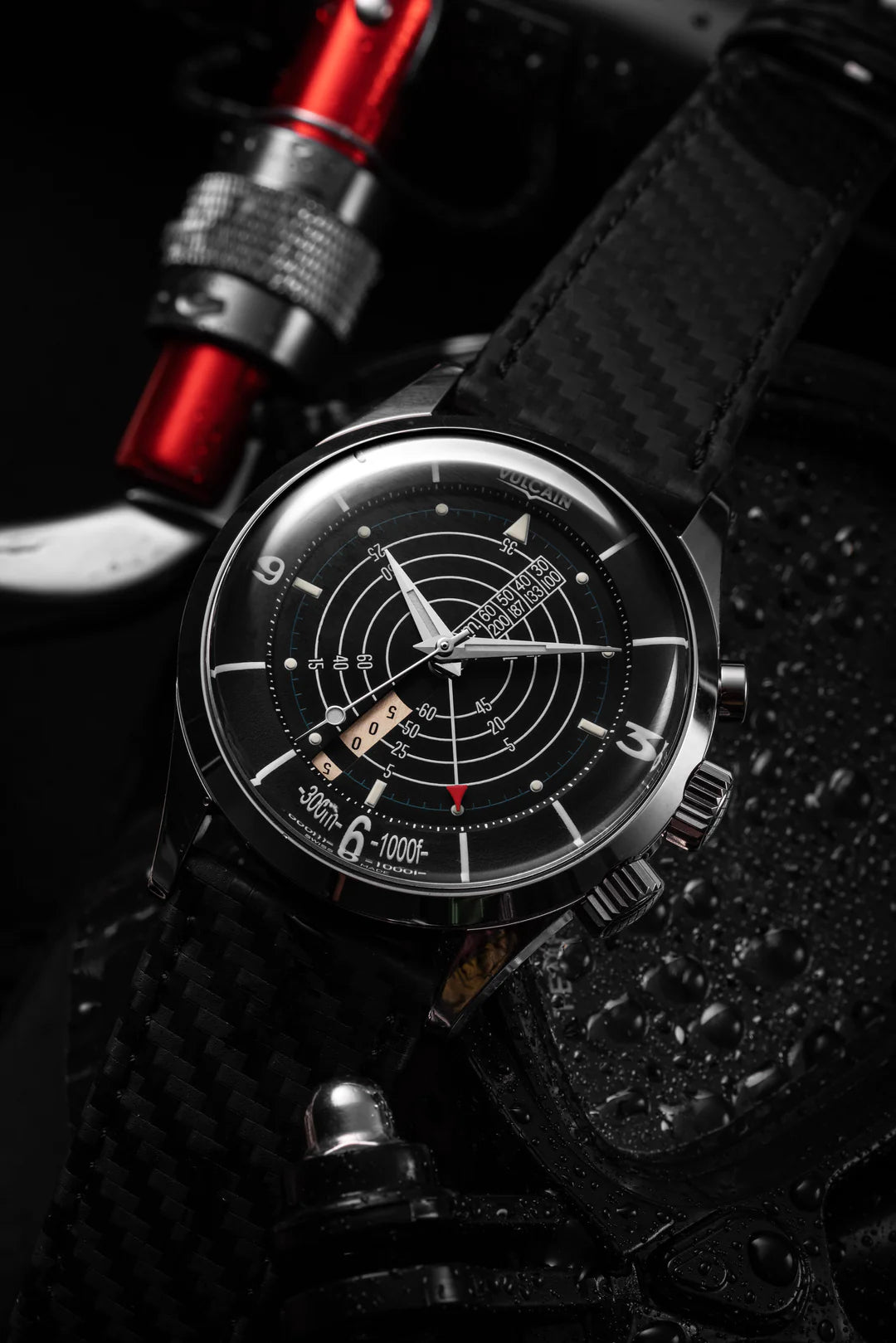 Vulcain Nautical Black White Luminova