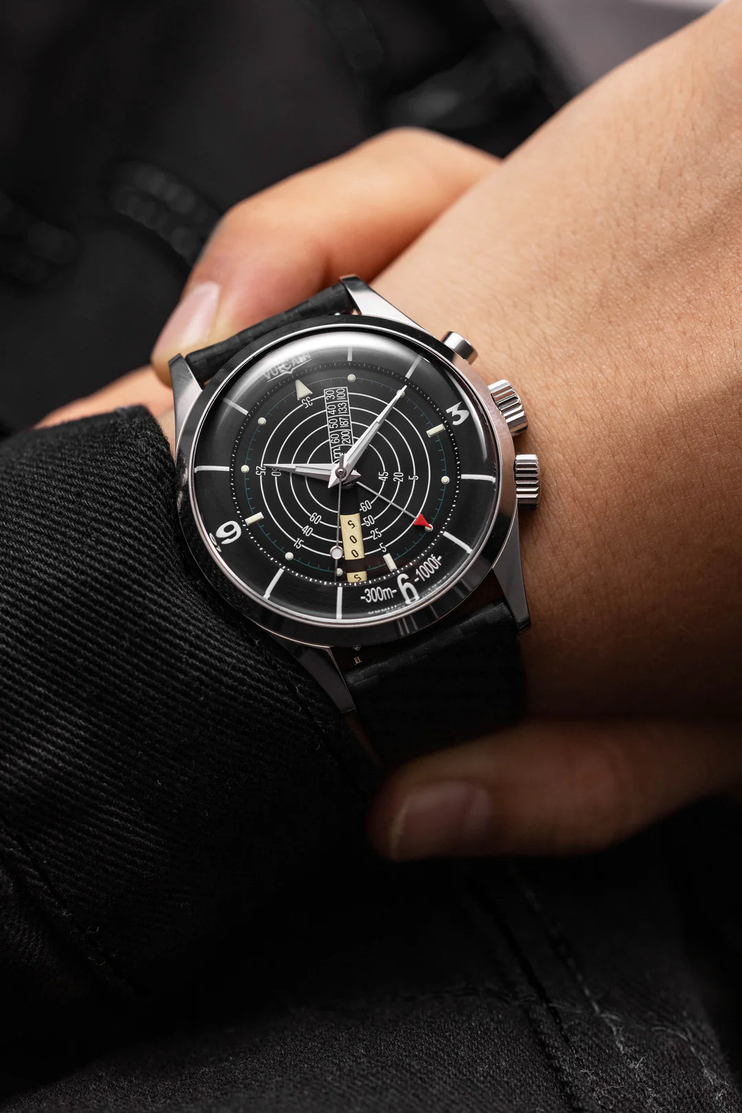 Vulcain Nautical Black White Luminova