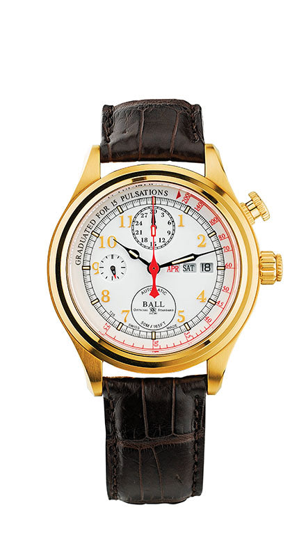 Ball Doctor's Chronograph 18k (43mm) CM1032D-GO-L1J-WH