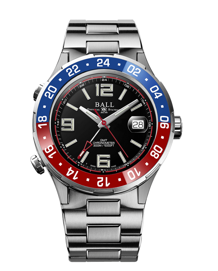 BALL Roadmaster Pilot GMT (40mm) DG3038A-S2C-BK