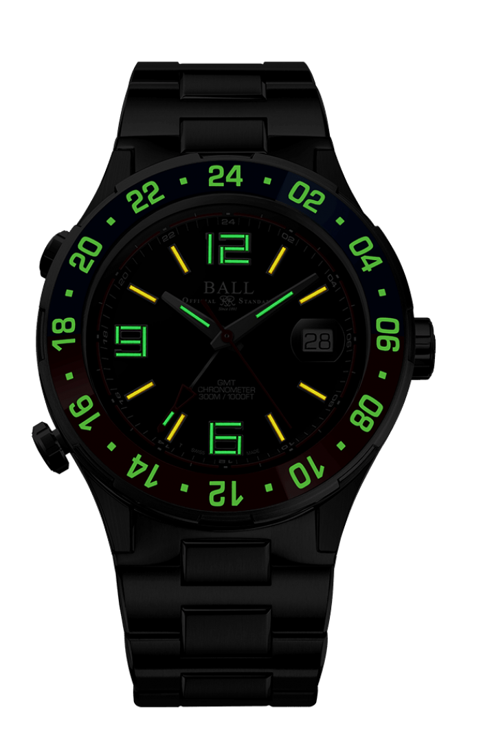 BALL Roadmaster Pilot GMT (40mm) DG3038A-S2C-BK