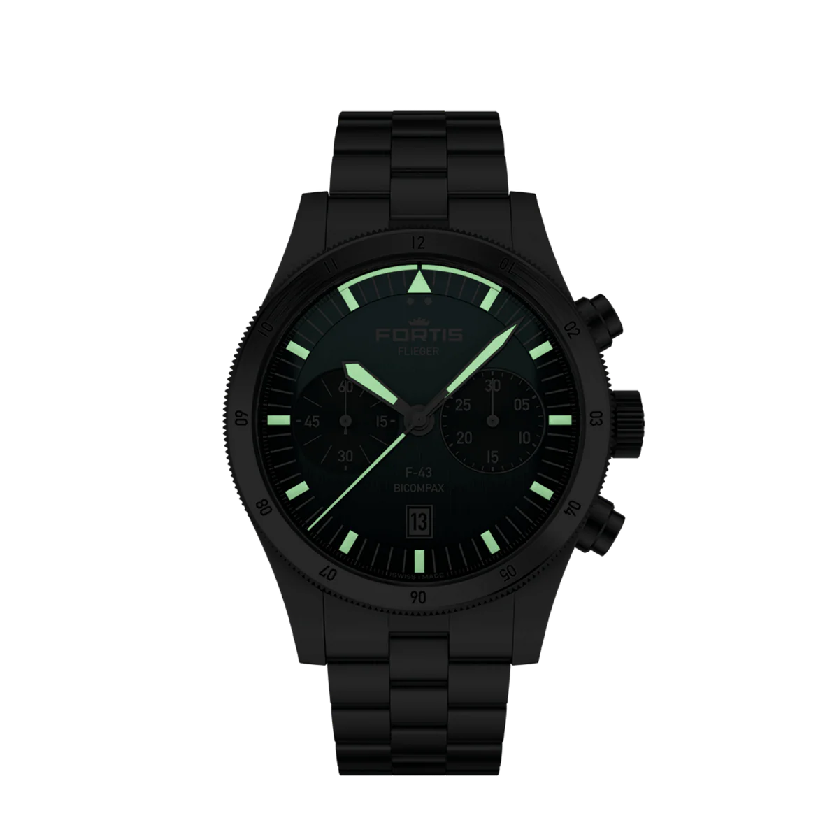 Fortis Flieger F-43 Bicompax Petrol F4240008