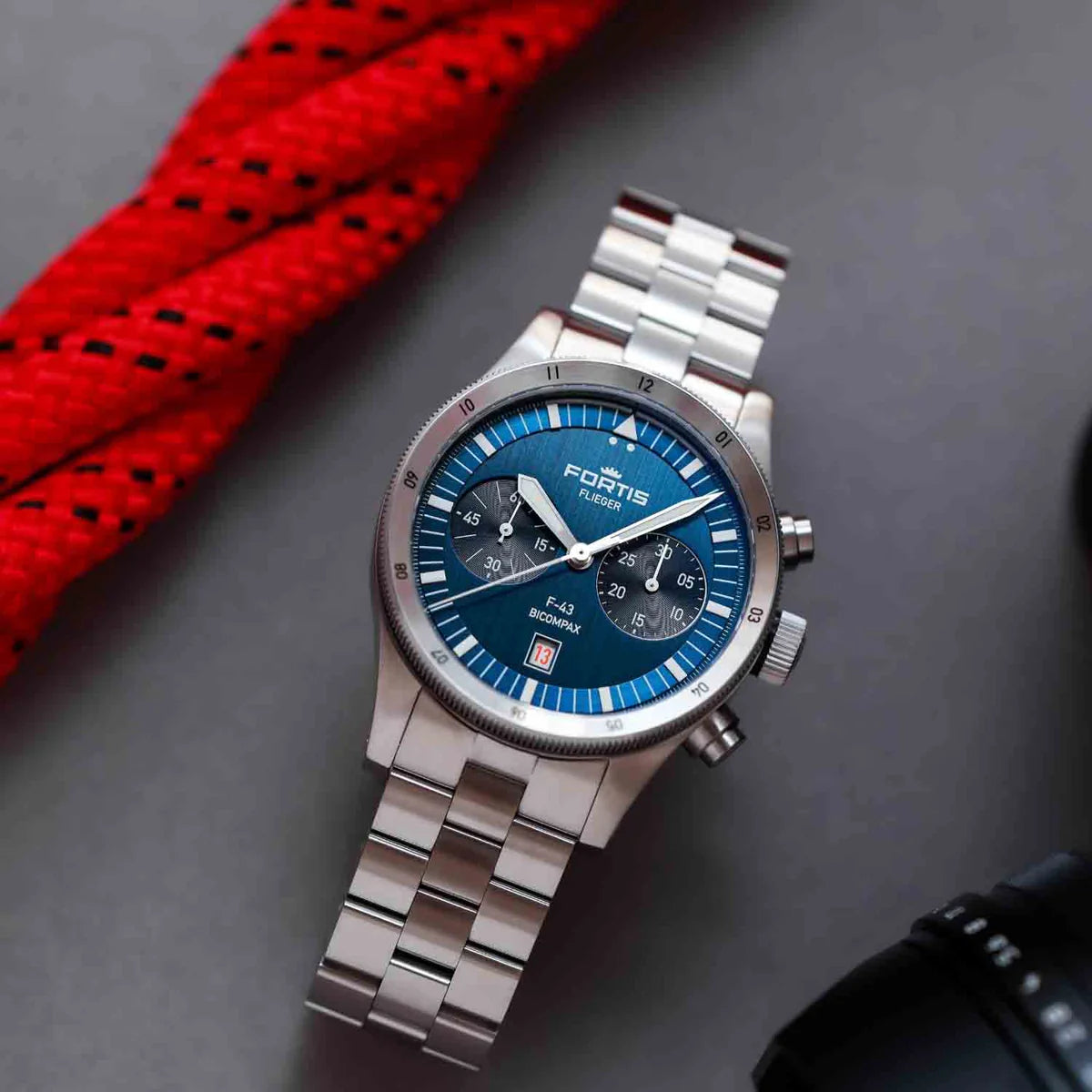 Fortis Flieger F-43 Bicompax Liberty Blue F4240012