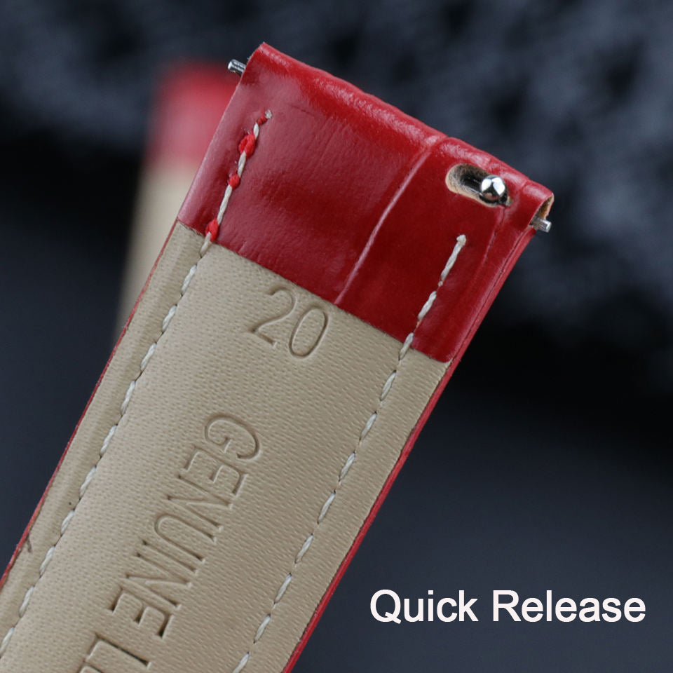 Light Brown Top Grain Leather Padded Watch Strap Kit