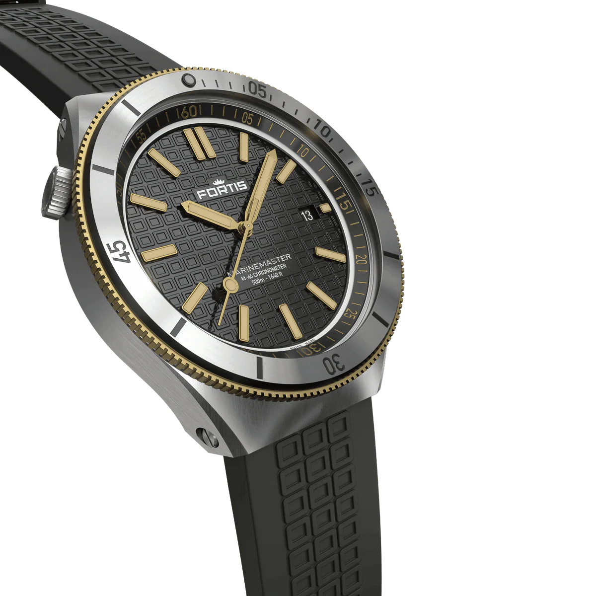 Fortis Marinemaster M-44 Black Resin Gold F8120015