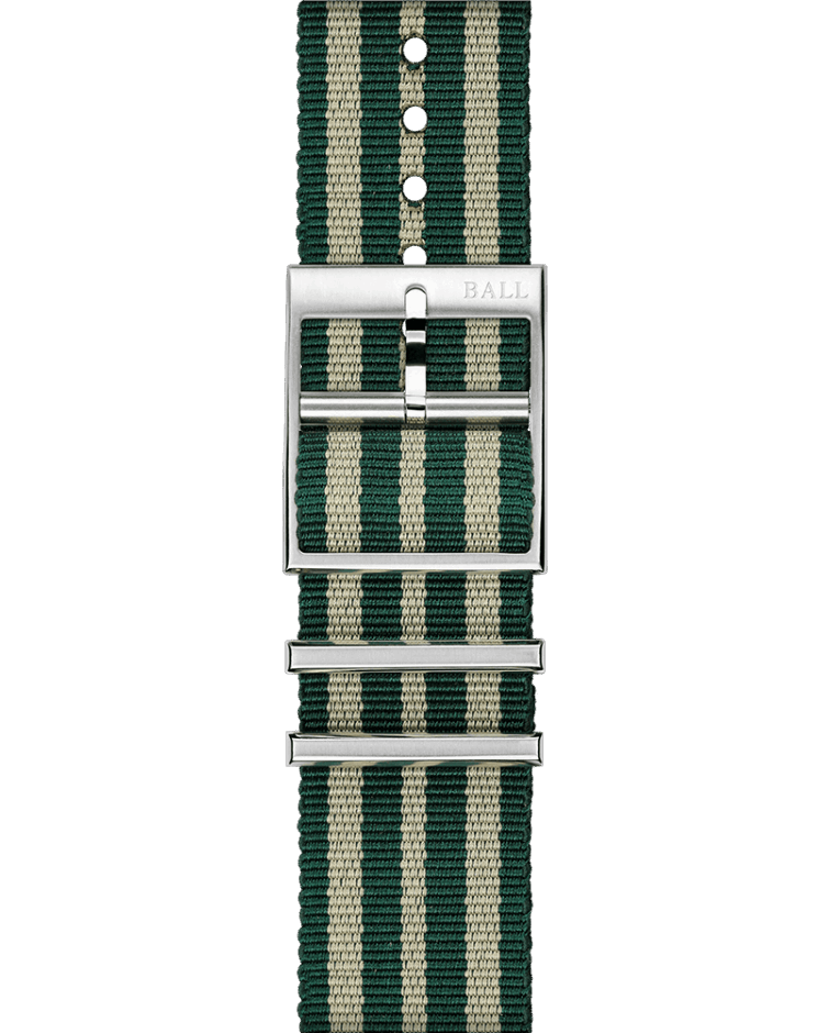 Ball Green 21mm NATO Strap w/ Pin Buckle NATOGRWH21N2186