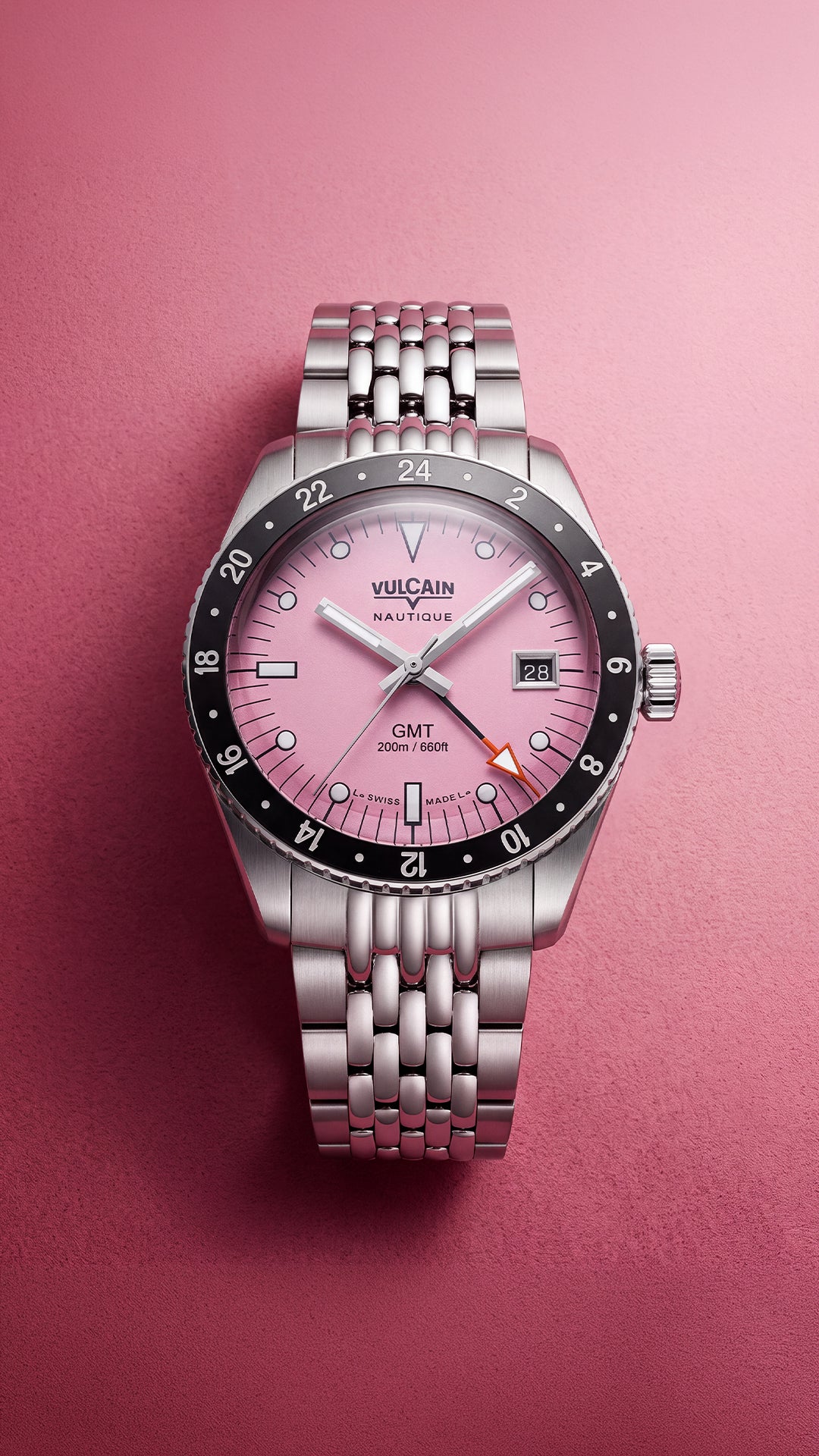 Vulcain Skindiver Nautical GMT Pink (38mm) 680174BL7