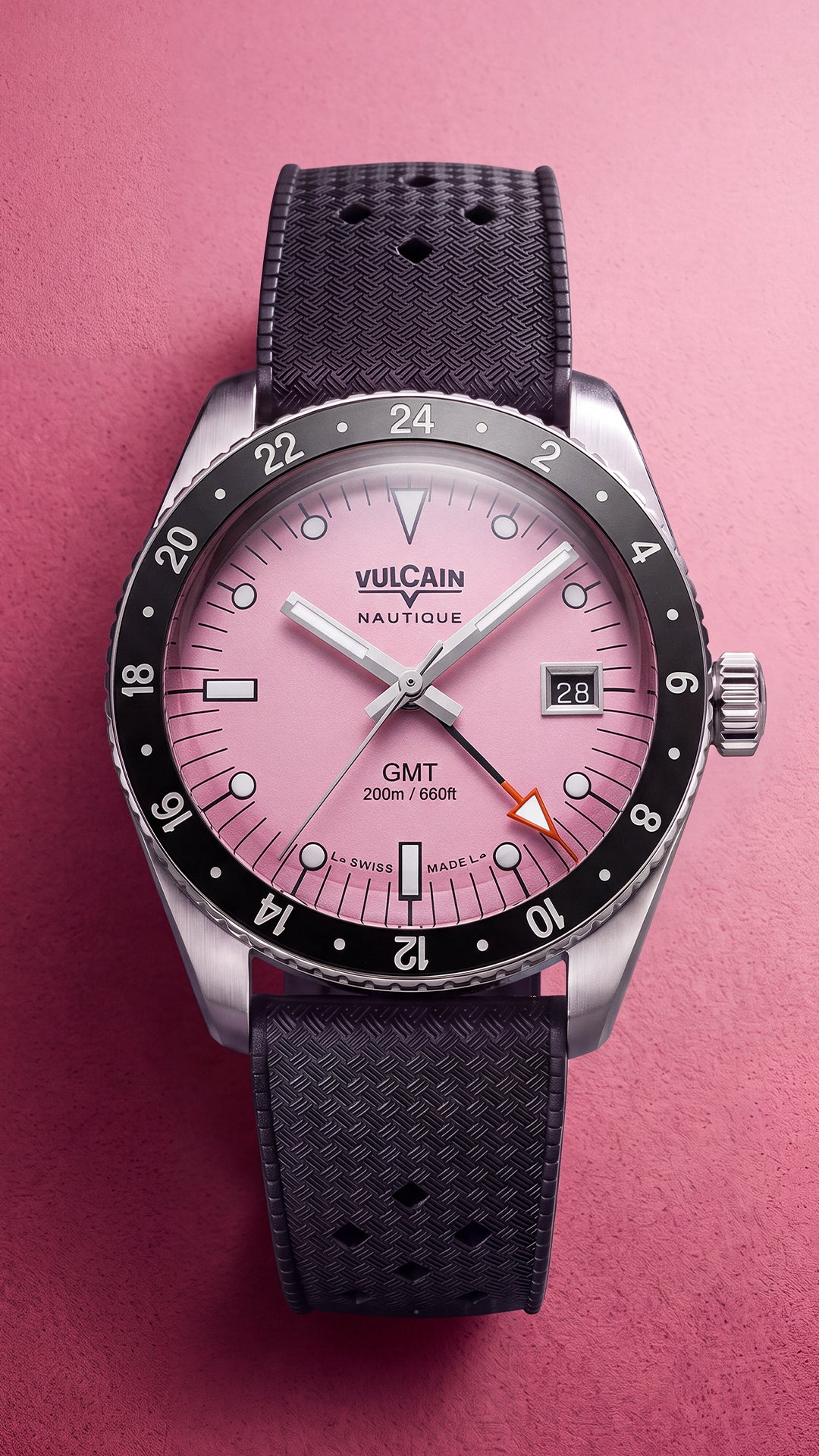 Vulcain Skindiver Nautical GMT Pink (38mm) 680174BL7