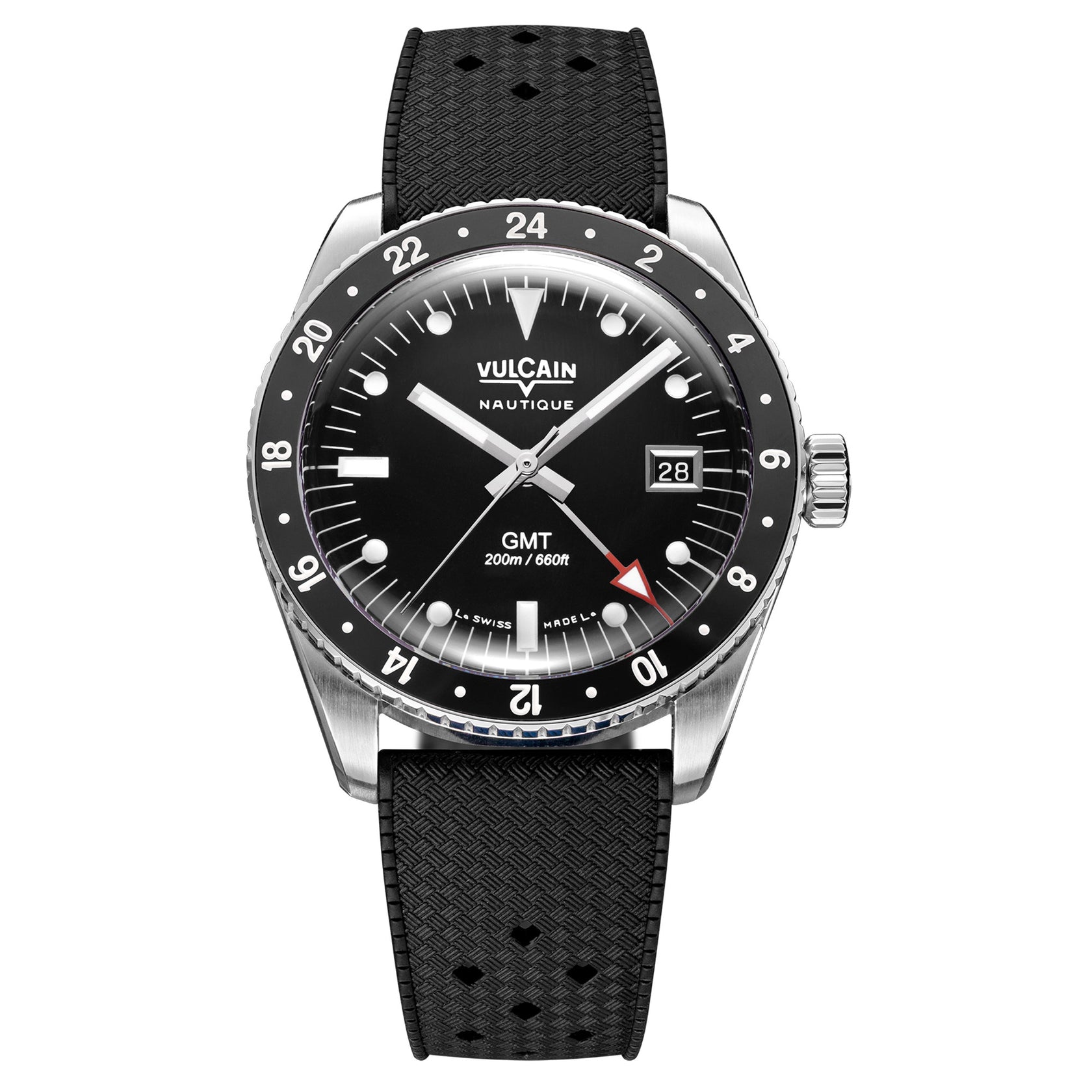 Vulcain Skindiver Nautical GMT Black (38mm) 680174B07