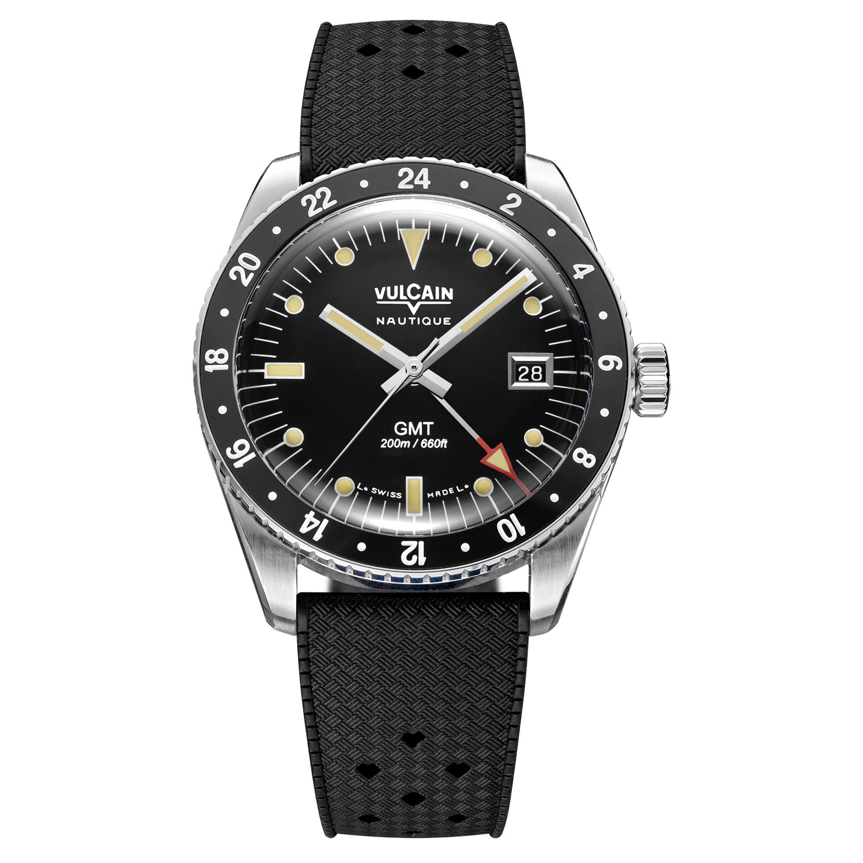 Vulcain Skindiver Nautical GMT Black (38mm) 680174A07
