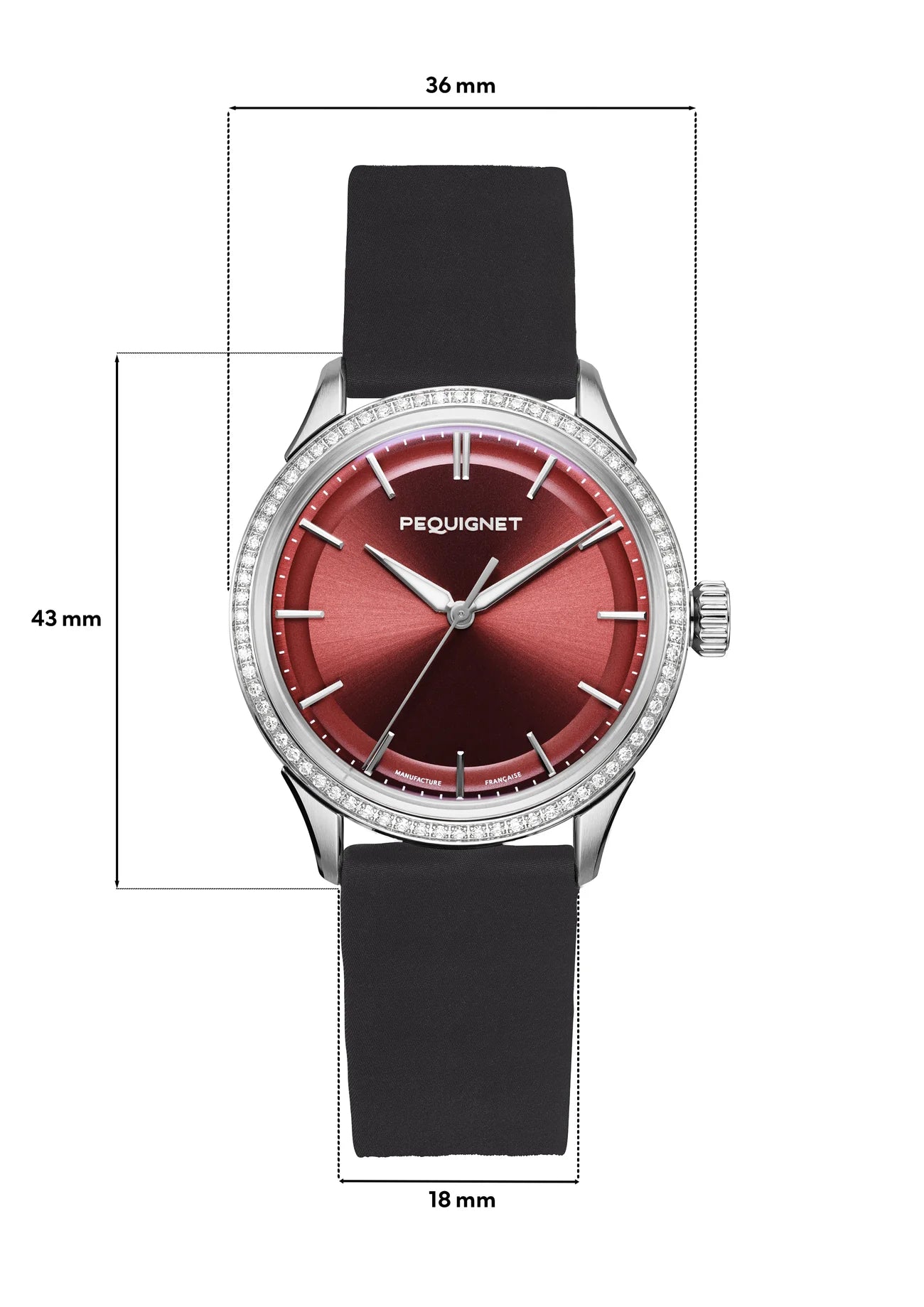 Pequignet Royale Paris Burgundy Diamond (36mm) 9106369/1