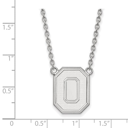 Ohio State University 14k Letter O Large Pendant on 18" Cable Chain
