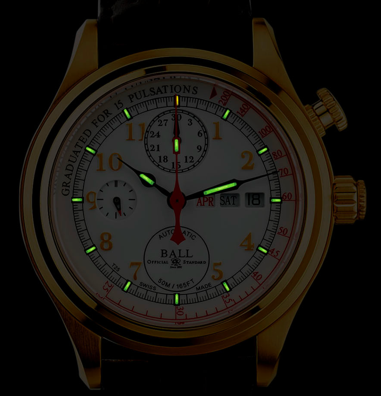 Ball Doctor's Chronograph 18k (43mm) CM1032D-GO-L1J-WH