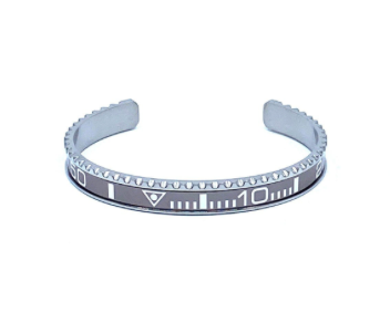 Stainless Steel Diver Watch Bezel Cuff Bangle Bracelet