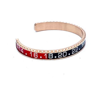 Stainless Steel GMT Watch Bezel Cuff Bangle Bracelet