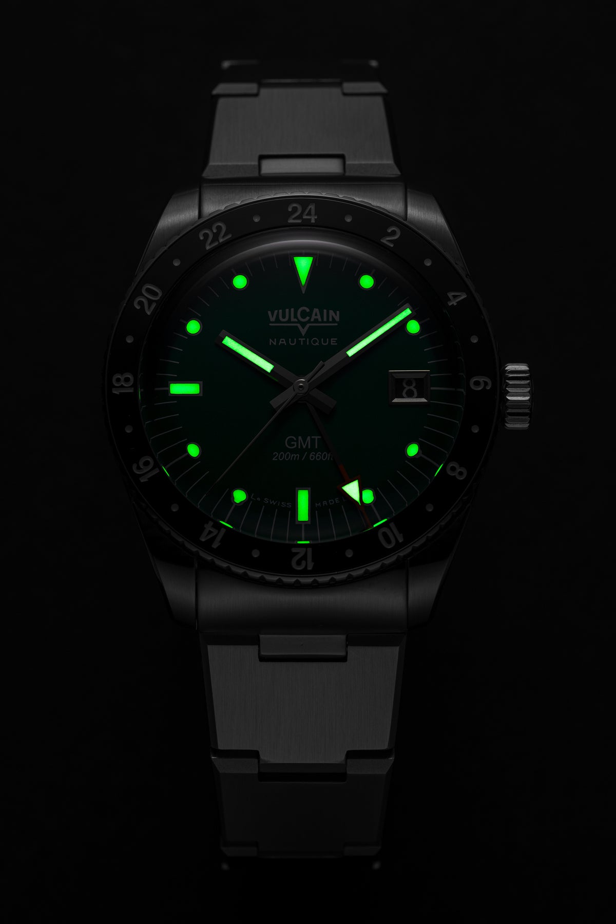 Vulcain Skindiver Nautical GMT Green (38mm) 680174BN7
