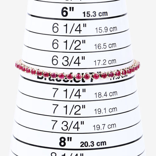 3.13 Carat Genuine Mozambique Ruby 14K Yellow Gold Bracelet